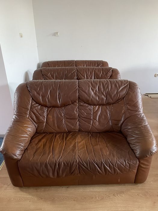 3x sofa skórzana
