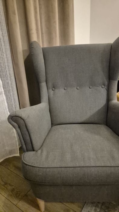 Fotel strandmon ikea szary