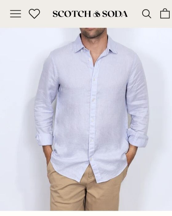 Рубашка 100% лён Scotch Soda XL