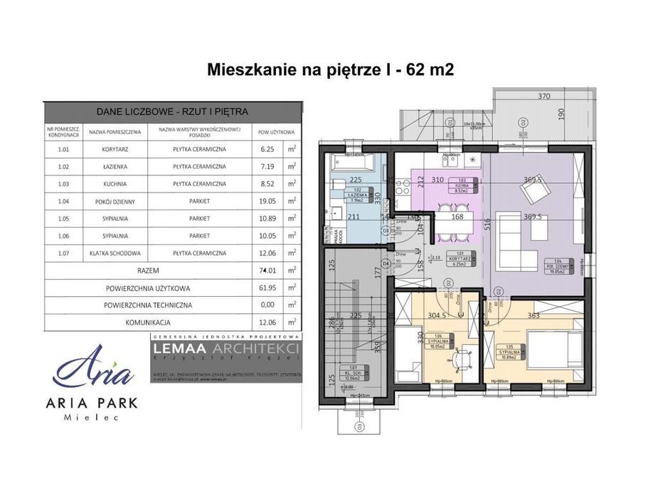 NOWE Mieszkanie Ip. 62m2 z garażem (F4.1) OGRÓDEK GRATIS !