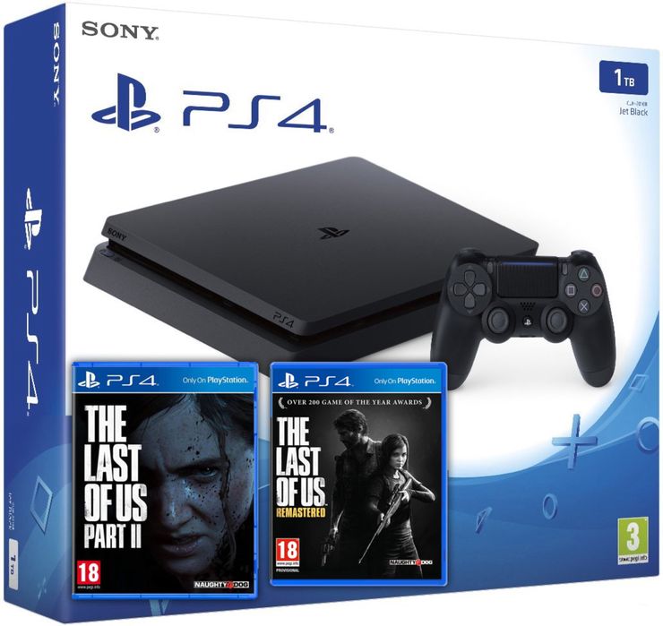 PlayStation 4 Slim 1tb 4 джойстика, док станція, ігри