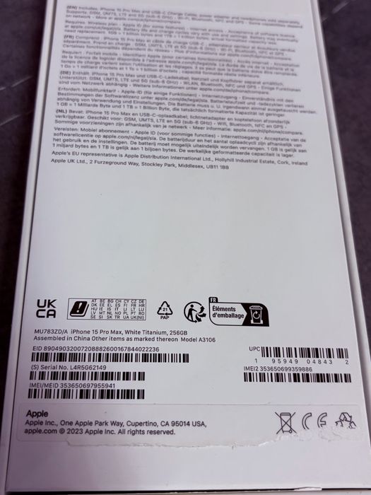 iPhone 15 pro max 256 gb