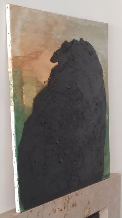 Canvas "The Bull", mixed technique: oil and sand on canvas64552047303937122
