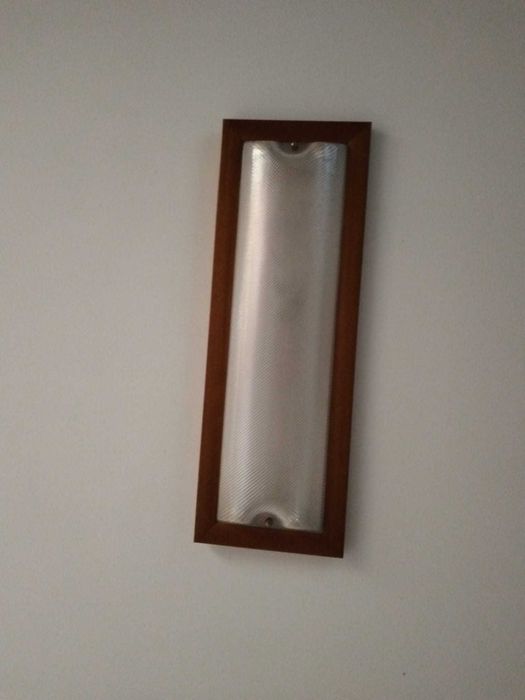 Candeeiros de teto LED com Moldura de Madeira - 60 cm