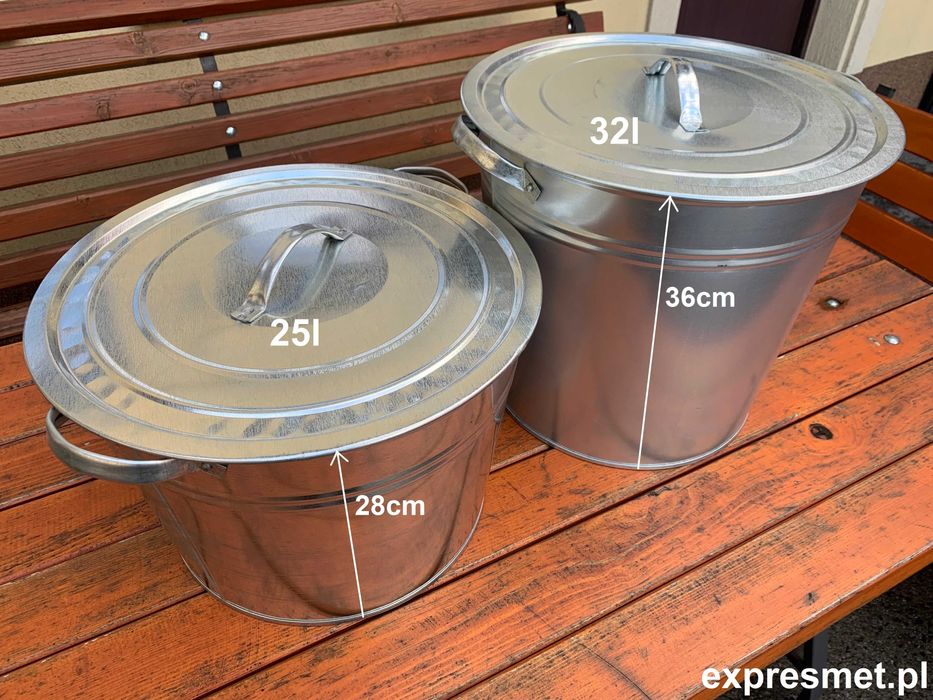 Wiadro ocynkowane 7L 10L 12L 15L  wiadro metalowe ocynkowane 15L balia