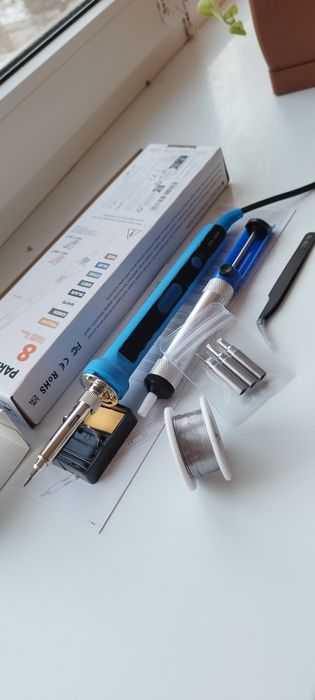 Електричний Паяльник 100Ват з дисплеєм 6 в 1