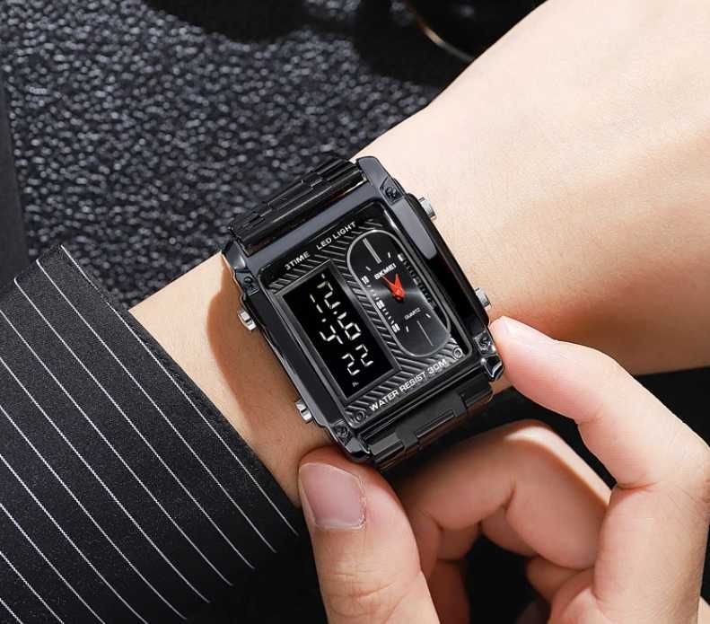 Чоловічий Годинник Skmei Petros 1868 Black Чорний Наручний