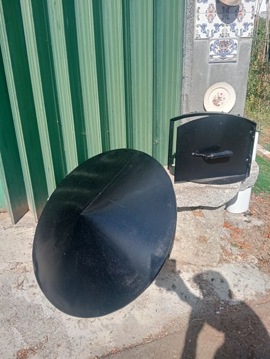 Porta e chapéu para forno de lenha