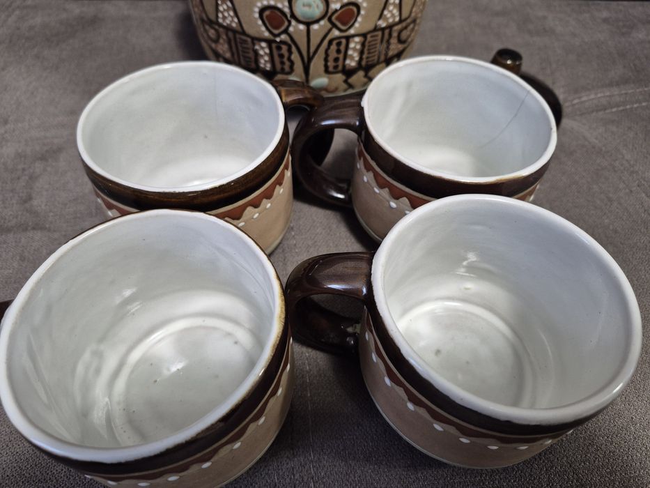 Авторский редкий кувшин  и чашки ЛКСФ