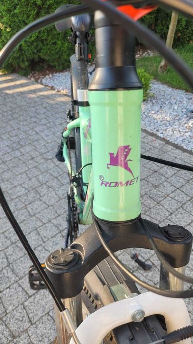 Rower górski Romet Jolene 6.1 – miętowy, bardzo dobry stan