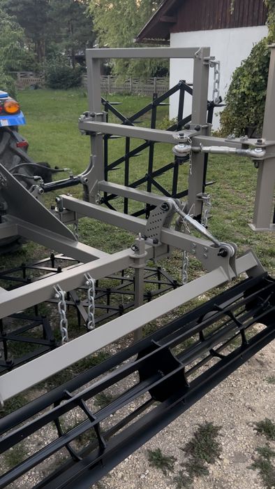 Brona zębowa polowa z wałem 4m hydrauliczna średnia