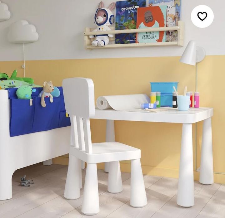 Стіл і стілець IKEA Mammmut білий