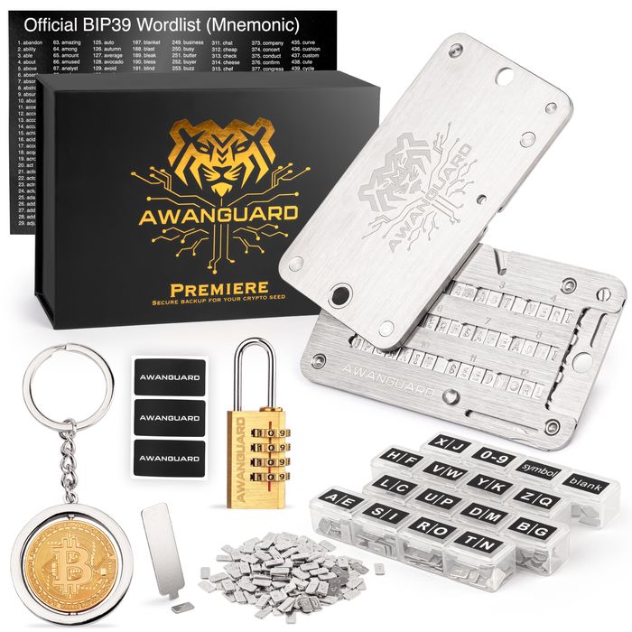 AWANGUARD Premiere - Portfel Kryptowalut, Seed Phrase Backup Wallet