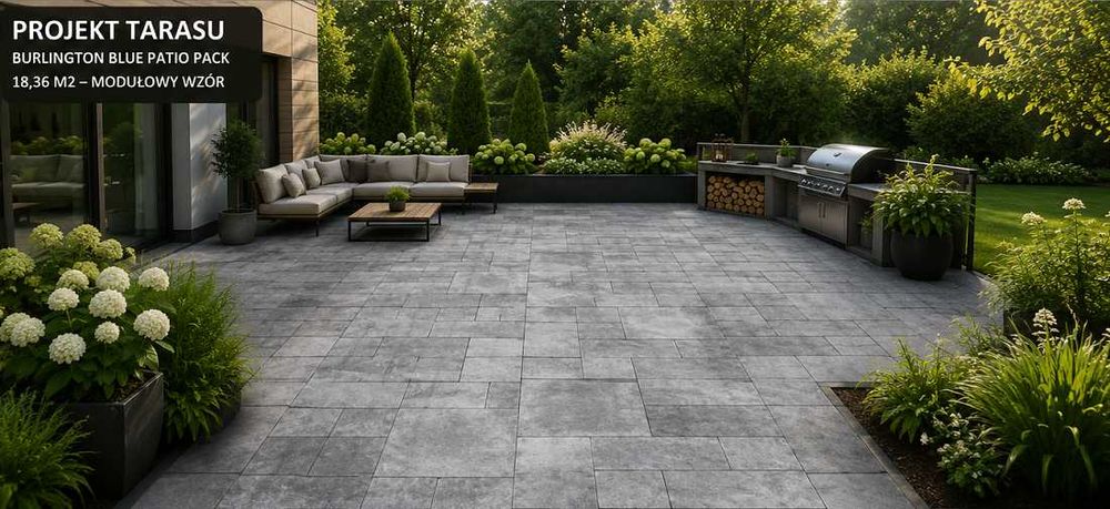 Płyta Tarasowa Burlington Blue 2cm PatioPack 18,36m2 1099zł Gat1 20mm
