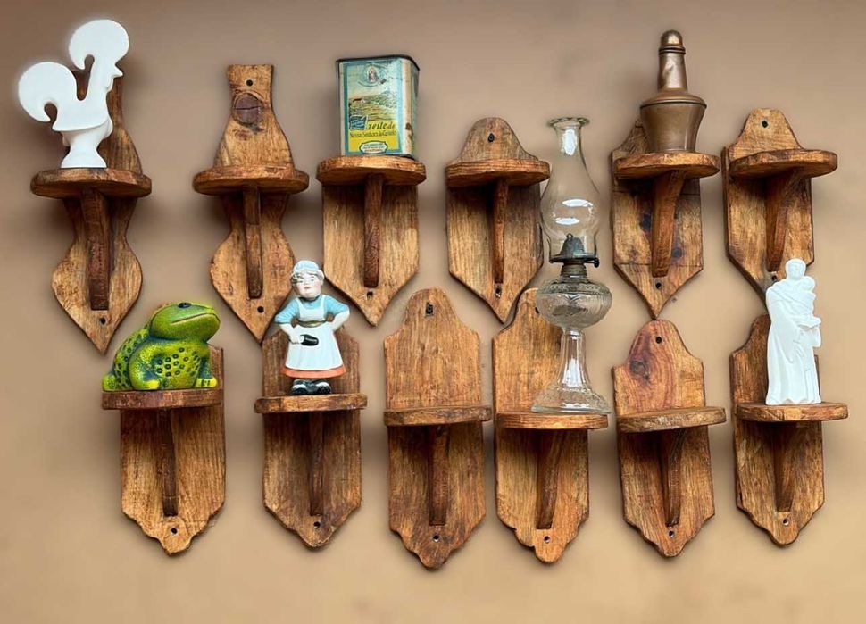 Peanhas rusticas artesanais em pinho, restam 12 unidades