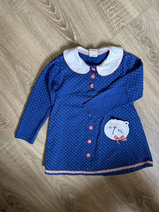 Сукня синя в білий горох 2-3 роки