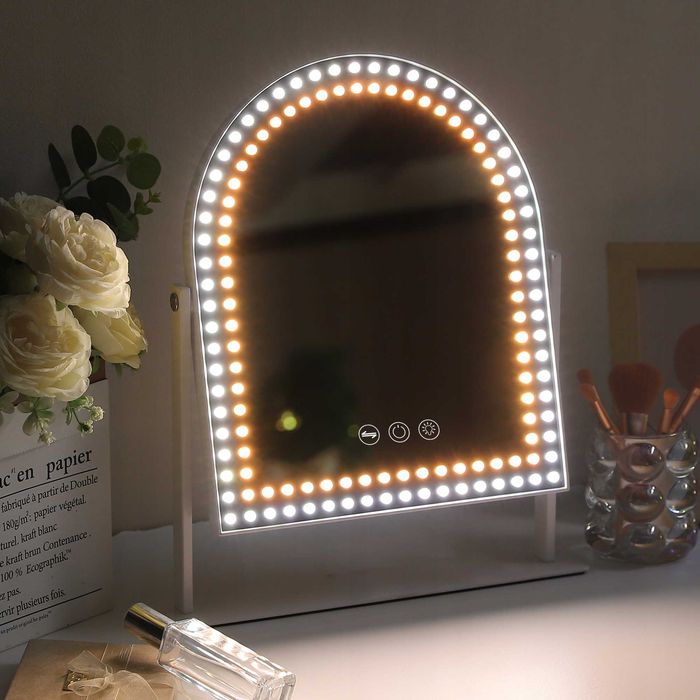 Lusterko do makijażu LED Hollywood Łukowe Nowe 25x30 Nowość Piękne