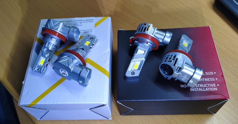 Комплект из 2 шт Led ламп цоколь   H8/Н9/H11/H16