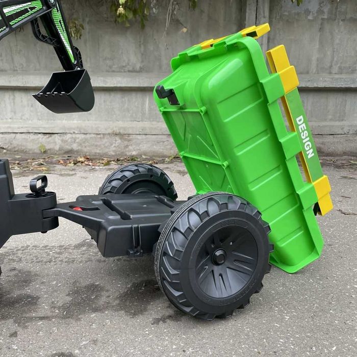 TRAKTOR Koparka JOHN DEERE Ładowarka Ciągnik Auto Akumulator 2 DZIECI