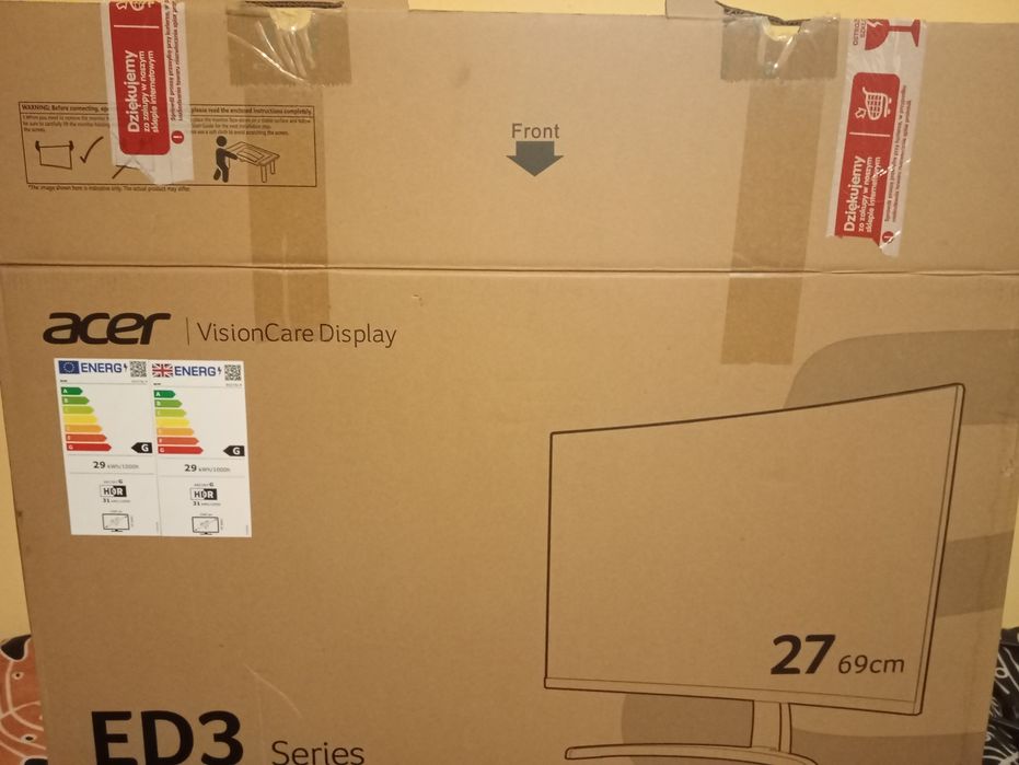 Acer ED273U 27" – HDMI + zasilacz, stan bardzo dobry