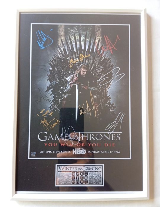 Moldura Série Game Of Thrones com Autógrafos (A4)