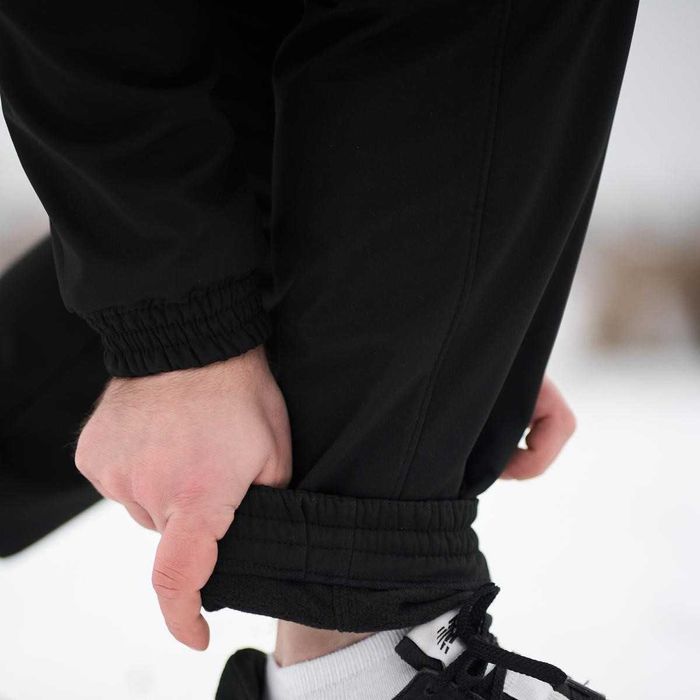 Костюм Softshell чоловічий демісезонний чорний з капюшоном