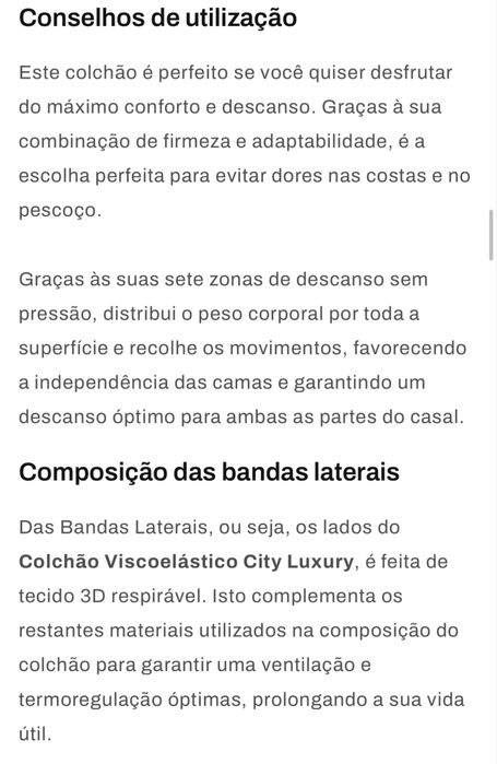 Colchão viscoelastico