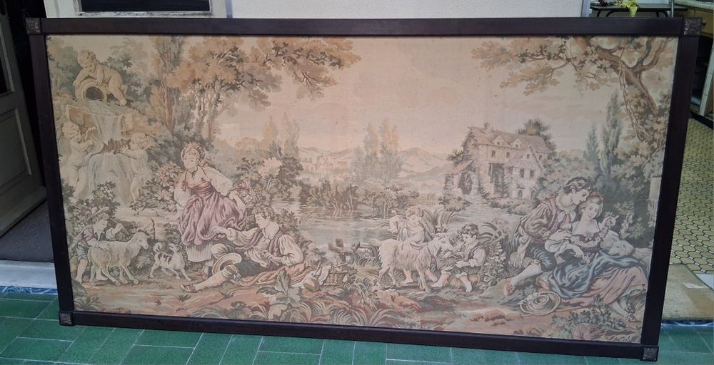 Quadro/ Tela Gobelin | Tapeçaria Aubusson em moldura