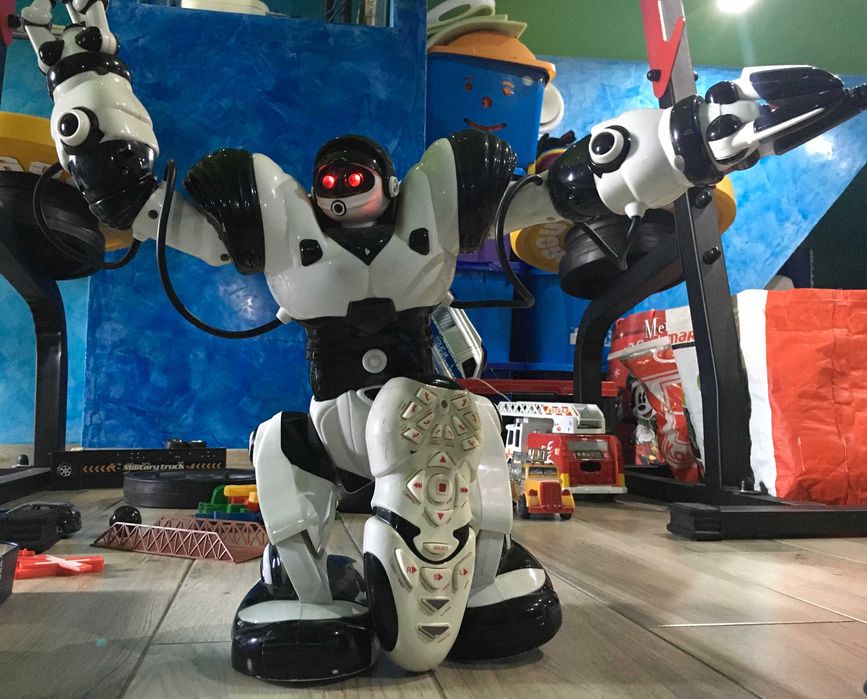 robot robosapiens + drugi + miecz na baterie