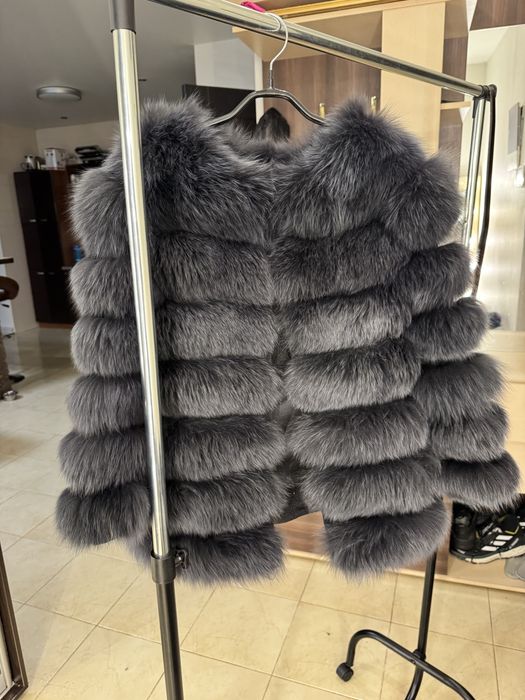 Меховая шуба песец шубка писец песцовая жилетка трансформер соболь