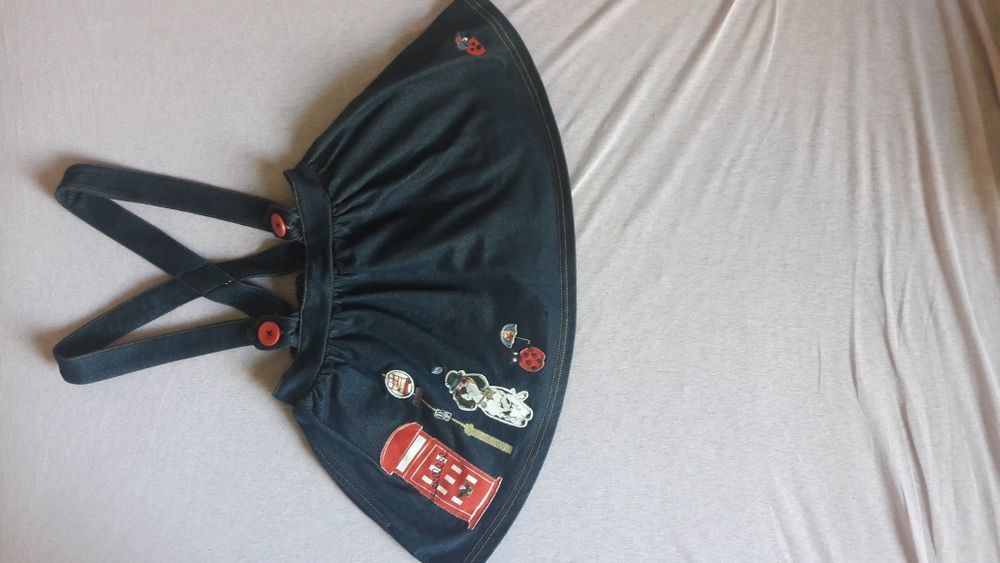 NEXT spódniczka na szelkach r.98