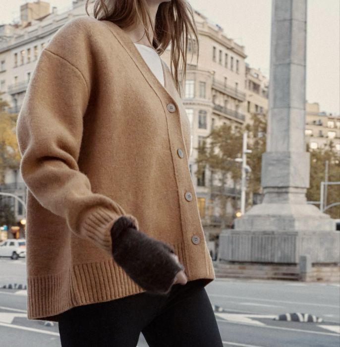 Кардиган zara s-m 95% шерсть новий з біркою