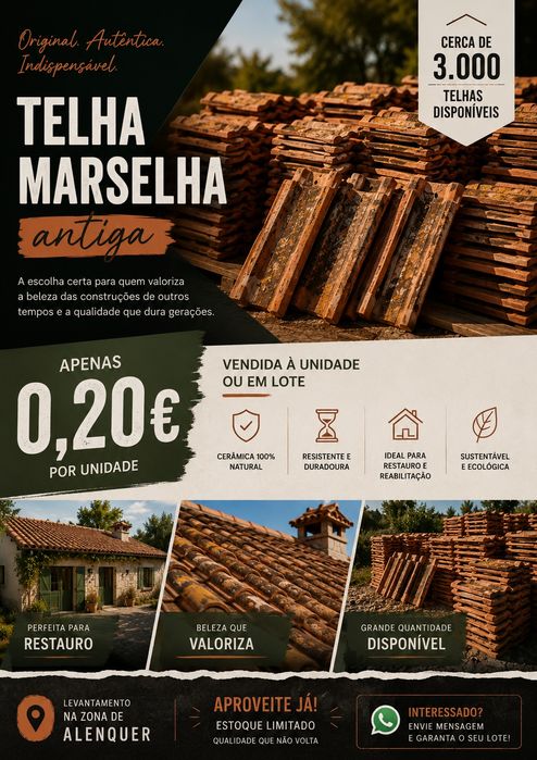 Telha Marselha Antiga Original