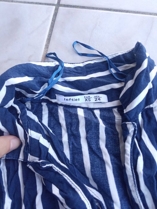 Vestido camisa riscas