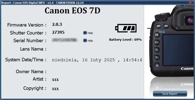 Aparat Canon EOS 7D