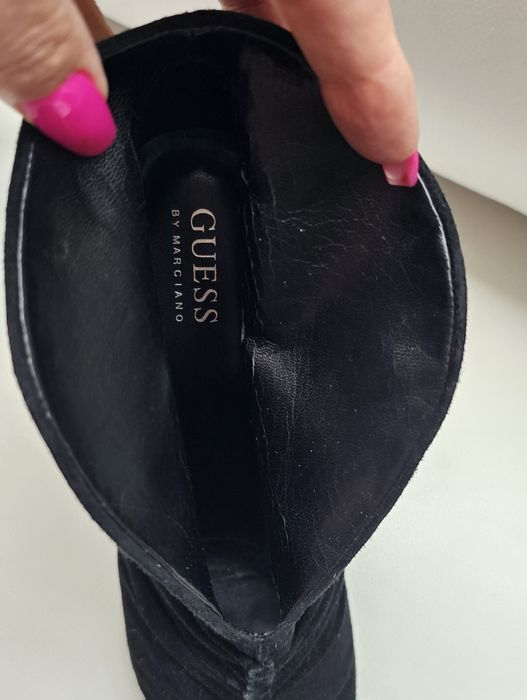 Guess botki skóra roz 41