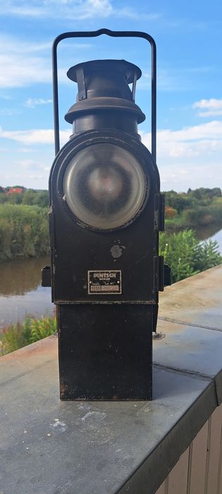 Karbidowa lampa sygnalizacyjna, kolejowa PINTSCH.