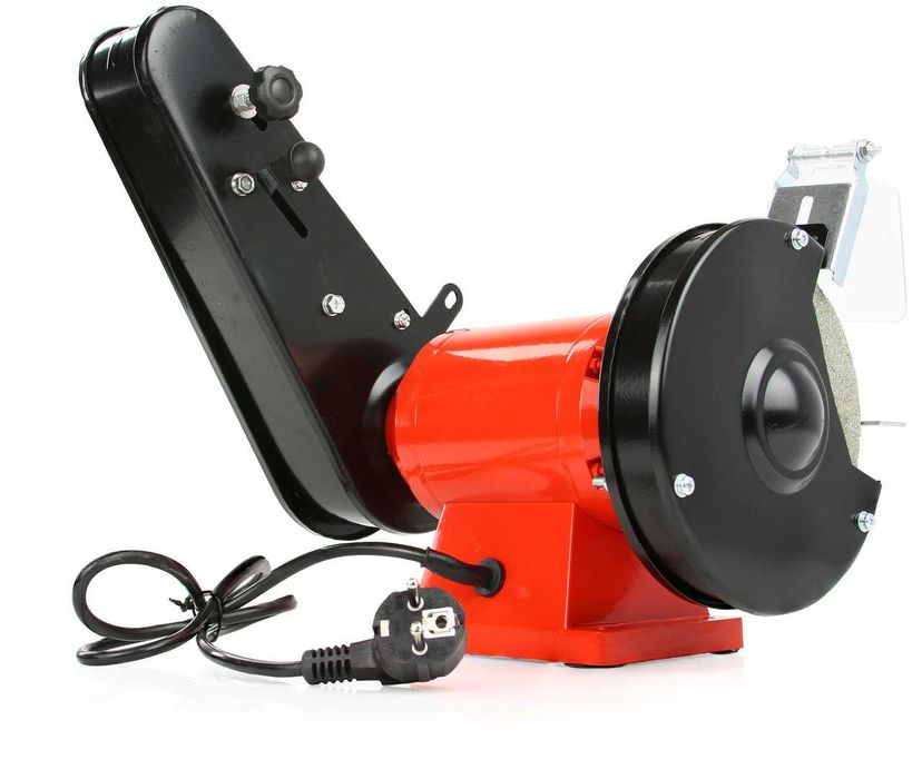 SZLIFIERKA STOŁOWA Z PASEM ŚCIERNYM  do metalu, drewna i tworzyw