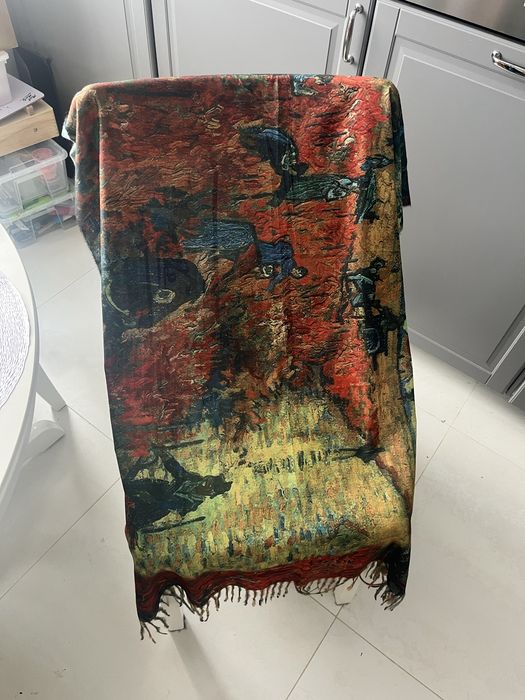 AKTUALNE Szal kaszmirowy z nadrukiem obrazu NOWY z metka