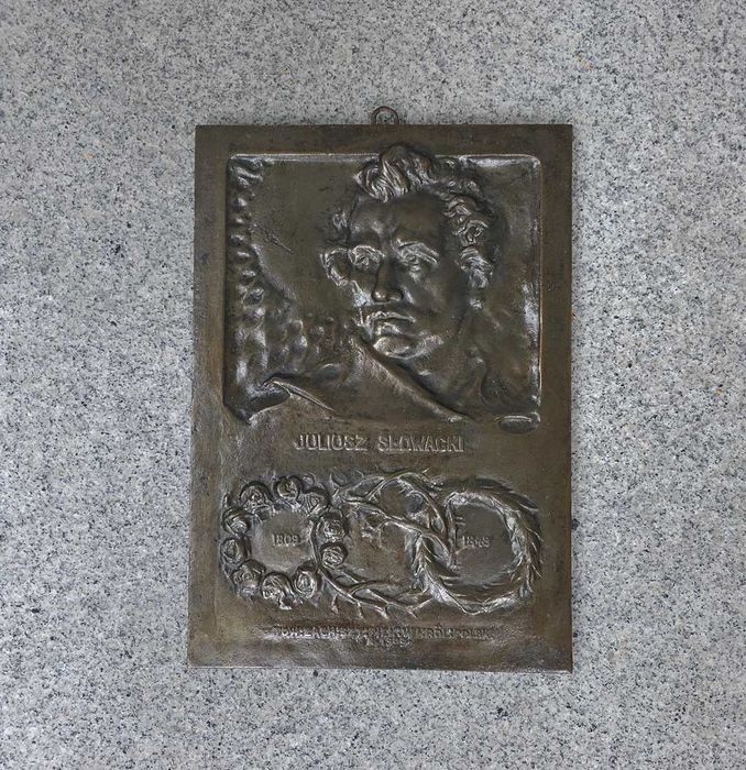 Plakieta patriotyczna Juliusz Słowacki 1909 - autorstwa Ambrożewicza