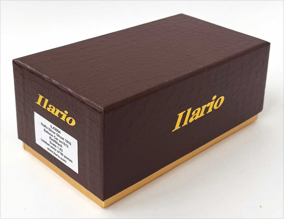 Ilario_RoRo Silver Ghost 1910 Balloon Car. Ref. IL43094 sn1513 Red/Black Escala 1/43. Como novo.