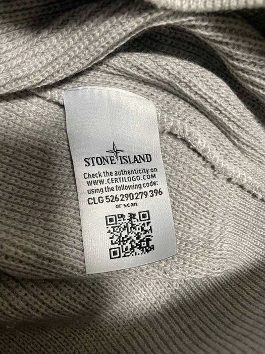 Кофта Халф Зип Stone Island Grey з патчем
