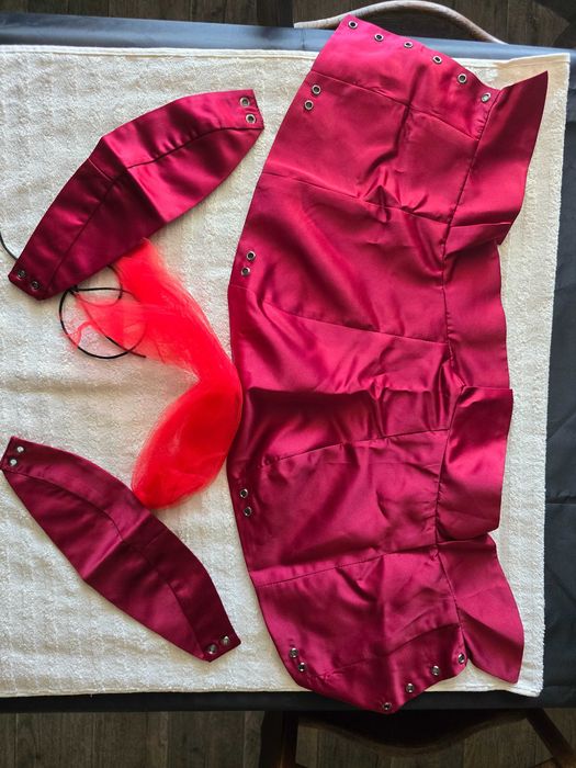 Kołnierzyk ozdobny burgundowy