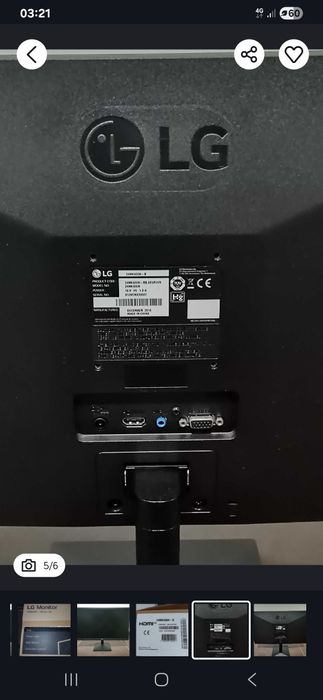 Monitor LG  Nova de 24 polegadas