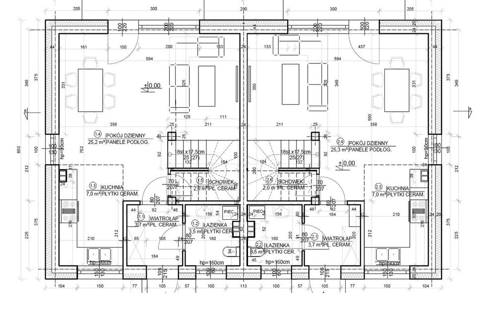 Ogród od zachodu/bez skosów/działka 400 m2
