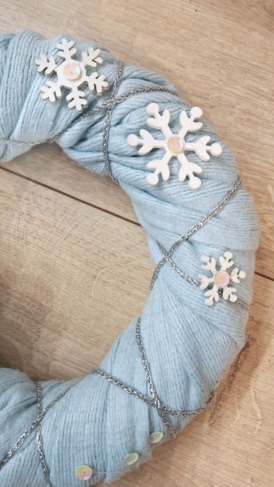Hand made * wieniec świąteczny * ozdoba świąteczna * NIEBIESKI