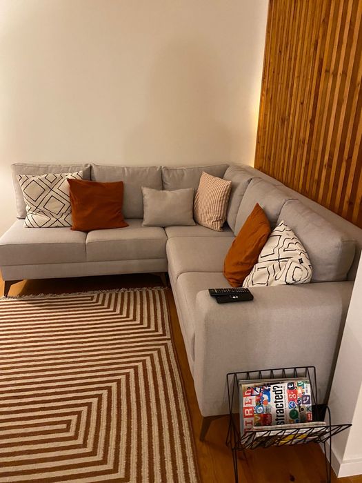 Sofa de Canto + Puff Mobnor