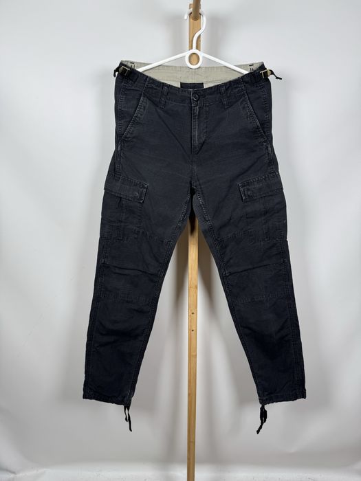 Carhartt Aviation Pant męskie czarne spodnie cargo bojówki bawełniane 28x32