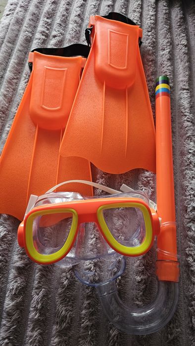 Детские маска,ласты и трубка.Дайвинг,плавание