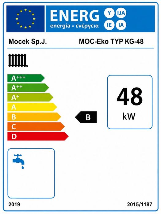 Kocioł na ekogroszek Mocek 48 KW z podajnikiem sterownik iryd 620 5 klasa drewno